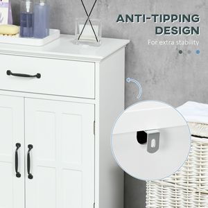 Mobile Bagno Salvaspazio in Rattan e MDF, Minimalista/Lusso, 2 Ante, Cassetto, Ripiano Regolabile, Bianco, per Casa/Hotel - Product Image 6