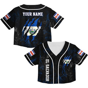 เสื้อเบสบอลครอปสำหรับผู้หญิงแบบกำหนดเอง พร้อมชื่อ หมายเลข และโลโก้ของคุณ เสื้อสวมใส่สบาย น้ำหนักเบา ผลิตด้วยเทคนิคการระเหิดสี - Product Image 1