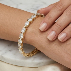 9.20CTW Mixed-Cut Prong-<b>Set</b> Diamond Line Bracelet - Product Image 1