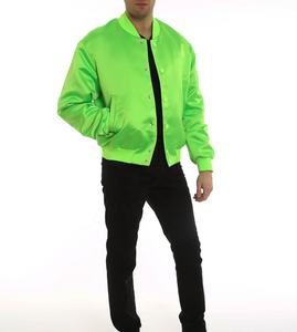 Chaqueta Universitaria de Béisbol Personalizada de Color Sólido, Talla Grande, de Alta Calidad, Satinada, Transpirable - Product Image 5