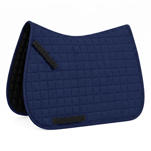 Tapis de selle de dressage bleu marine personnalisé avec doublure en maille respirante, en polyester, avec sangles de fixation pour l'équitation, OEM ODM - Product Image 1