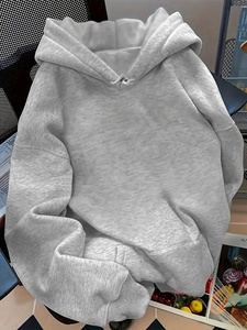 Sudadera con Capucha Extra Grande de Forro Polar Grueso para Mujer, con Logotipo Frontal, para Deportes de Invierno - Product Image 2