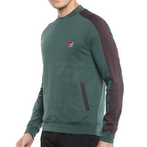 Sudadera oversize con cuello redondo para hombre, ropa básica de manga larga, mezcla de algodón, sudaderas para hombre - Product Image 3