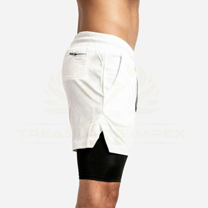 Shorts de sport pour hommes 2026 – Respirants, amples, anti-chafing, style décontracté, pour la course en extérieur, en coton/polyester uni - Product Image 4