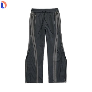 OEM Pantalons tendance empilés pour hommes avec logo personnalisé de haute qualité Streetwear unisexe Pantalons de survêtement évasés/pantalons de jogging Décoration en dentelle - Product Image 3