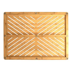 Alfombra de Baño y Piso Antideslizante de Bambú Oceanstar con Patas de Goma, Accesorio de Baño Ecológico y Elegante - Product Image 3