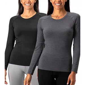 OEM <b>Women</b> Compression Shirt <b>Long</b> <b>Sleeve</b> Rash Guard UV Protection Breathable Anti-Bacterial Quick Dry Swim Jogging Yoga Fitness - Product Image 2