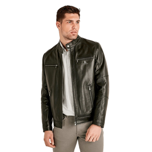 Chaqueta de Cuero Genuino Premium para Hombre, Estilo Motociclista Vintage, Clásica, Informal, para Invierno, Ropa de Calle 2026 - Product Image 3