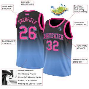Maillots de basketball personnalisés sans manches en polyester respirant pour l'été, impression par transfert thermique, uniformes personnalisés – Vente chaude - Product Image 3