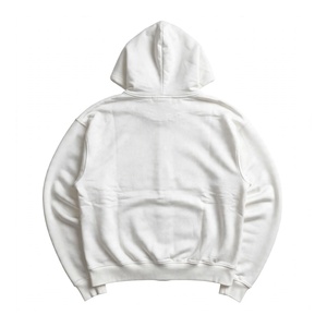 Sweat-shirt à capuche oversize en molleton de coton épais doublé en French Terry blanc, entièrement zippé, style streetwear, personnalisable, pour homme, hiver - Product Image 2