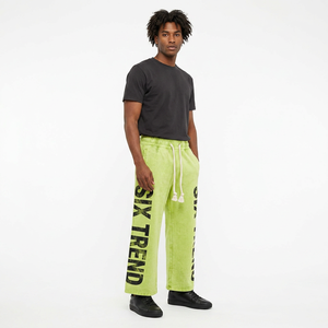 Pantalones Capri Deportivos de Felpa para Hombre, de Poliéster/Algodón, Cintura Elástica con Cordón, Estilo Casual de Verano, Corte Recto, con Estampado de Letras - Product Image 3