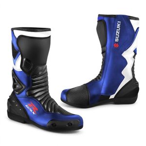 Chaussures et gants de course en cuir pour moto Suzuki GSXR 600, protection CE, bottes de course sur circuit, équipement de motard professionnel, durable - Product Image 2