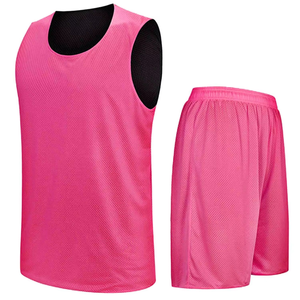 Conjunto de Jersey de Baloncesto Rosa de Malla, Camiseta sin Mangas con Estampado de Letras de Animales, Pantalones Cortos con Cintura Elástica, Ropa Deportiva Transpirable para Adultos - Product Image 1