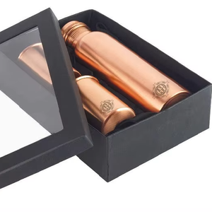 Botella de Agua de Cobre Puro Más Vendida con Tapa, Forma y Tamaño Personalizables, Disponible para Entrenamientos en el Gimnasio y como Regalo. - Product Image 1