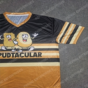 เสื้อเบสบอลคุณภาพสูงจากผู้ผลิต OEM ระบายอากาศได้ดี พิมพ์ลายโลโก้ด้านหน้าด้วยเทคนิค Dye Sublimation เสื้อเจอร์ซีย์เย็บสำเร็จรูป - Product Image 4