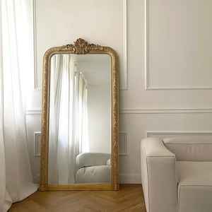 Miroir sur pied classique en teck massif fait main, pleine longueur, luxe, pour chambre à coucher, salon, décoration intérieure - Product Image 2