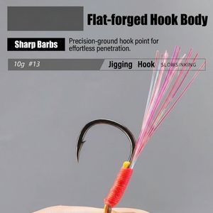 Hameçons <span class=keywords><strong>de</strong></span> jigging lents Orange Line Flash Assist 10 #   13 #   Hameçons <span class=keywords><strong>de</strong></span> pêche à simple ardillon en acier inoxydable - Product Image 6