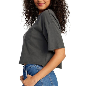 เสื้อยืดครอปท็อปผู้หญิงรุ่นใหม่ ระบายอากาศได้ดี สไตล์ล่าสุด มีทุกขนาด - Product Image 2