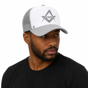 Gorra de béisbol deportiva de malla de algodón suave para hombre, estilo griego, de la Fraternidad Masónica, con insignias masónicas herenciales. - Product Image 1