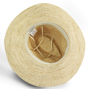 Women's Natural Grass <b>Floppy</b> Straw <b>Hat</b> With <b>Black</b> Ribbon Beach Sun Protection Wide Brim Adult Summer <b>Hat</b> - Product Image 4