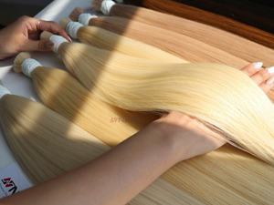 Precio al por mayor Extensiones de cabello a granel Pelo crudo vietnamita Double Drown 100 gramos Colores oscuros 28 pulgadas - Product Image 3