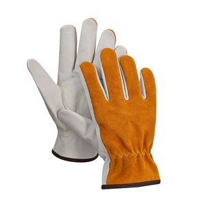 Leather Safety <b>Gloves</b> Wrist Length Unlined <b>Thermal</b> Eco-Friendly Winter Outdoor Plain Style Brown - Product Image 1