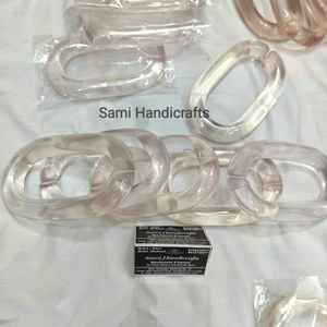 Chaîne murale en résine acrylique transparente, style vintage, maillons ronds et épais, toutes les couleurs disponibles - Product Image 5