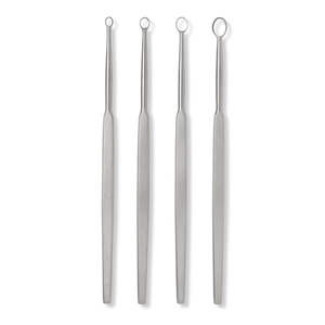 Ensemble de 5 curettes ORL pour l'élimination d'objets étrangers, instruments manuels en acier inoxydable de qualité médicale, curettes auriculaires à boucle - Product Image 1