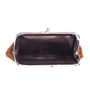 Pochette de voyage en cuir souple de luxe brésilien avec fourrure, petite, pour cosmétiques, maquillage et bijoux, export en vrac en Inde - Product Image 6