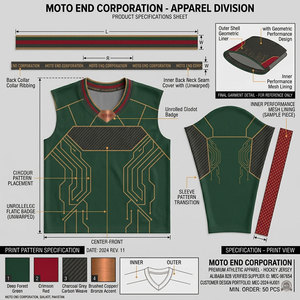Camiseta de Hockey sobre Hielo con Bandera, Manga Corta, de Poliéster Transpirable de Secado Rápido, para Entrenamiento, Partido, Venta al por Mayor, Pedidos de Equipo - Product Image 3