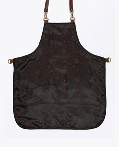 Tablier de coiffure en cuir avec panneau de cou Mandala et anneaux métalliques, durable pour les barbiers - Product Image 4