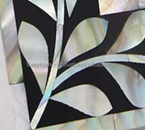 Marco de fotos de nácar hecho a mano elegante mosaico con incrustaciones iridiscentes decoración de pared de mesa decoración del hogar - Product Image 6