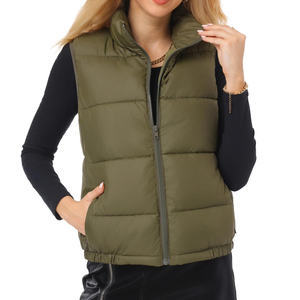 Chaleco Acolchado sin Mangas para Mujer - Cuello Alto y Bolsillos con Cremallera para Mantener el Calor y Estilo Durante Toda la Temporada - Servicio al por Mayor - Product Image 5