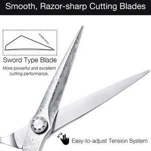 Ciseaux de barbier en acier inoxydable 2026 Design, logo personnalisé, outils professionnels de salon, haute qualité, couleurs personnalisées, pour droitiers, faible profil - Product Image 4