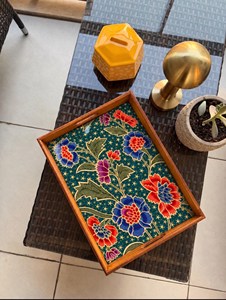 Luxury Durable Eco-Friendly Polished Solid Wooden Handcrafted Rectangle <b>Serving</b> <b>Tray</b> <b>Handles</b> Coffee Table Party Wedding Birthday - Product Image 2