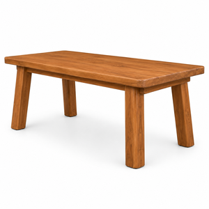 Mesa de Comedor Rectangular de Teca de Diseño Escandinavo Moderno, Ecológica, Duradera e Impermeable, Muebles para Comedor, Escuela, Villa - Product Image 3