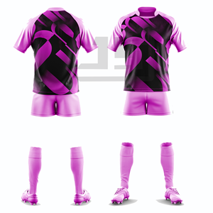 Maillot et short de rugby imprimés haut de gamme, en tissu respirant et anti-vent, respectueux de l'environnement, col en V, personnalisable pour équipe - Product Image 3