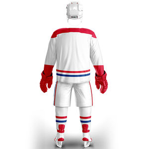 Uniforme de hockey sur glace personnalisé pour adultes, maillot à col en V pour hommes, sublimation, léger, respirant, vêtements d'entraînement pour équipe, vente en gros - Product Image 3