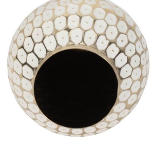 Vases de sol en aluminium avec finition blanchie vieillie, design côtier, faits à la main, haute qualité, pour la décoration de mariage, de la maison ou de restaurant - Product Image 5