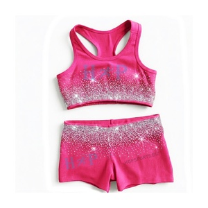 Ensemble de soutien-gorge et short d'entraînement pour cheerleading, design OEM, haut court et short pour entraînement de danse - Product Image 4