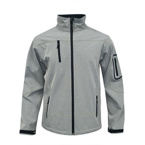 Customized <b>Men's</b> Zipper Thicker Winter Softshell <b>Jackets</b> <b>Warm</b> Windbreaker Outdoor Working Wear Soft Shell <b>Jackets</b> - Product Image 1