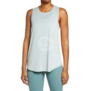 Débardeurs pour femmes à col rond en maille, style minimaliste, coupe ajustée, séchage rapide, design personnalisé, haute performance - Product Image 4