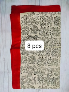 Bagru Handmade 100% Cotton <b>Printed</b> Breathable Women Beach Scarves Long <b>Extra</b> <b>Large</b> Voile Fabric Summer Floral Wholesale Supplier - Product Image 3