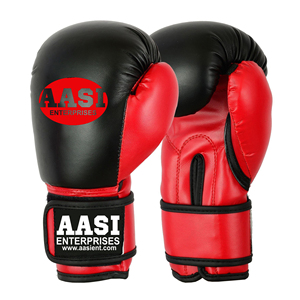 Guantes de boxeo de cuero de vaca genuino de 10 onzas Guantes de patada con correa impresa hechos a mano - Product Image 2