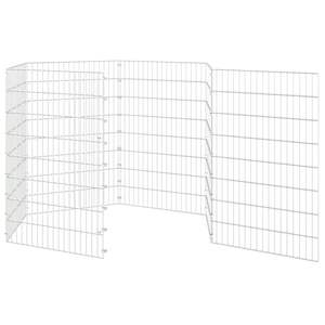 Recinto Modulare per Animali a 6 Pannelli in Ferro Zincato Argento - Product Image 5