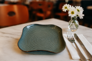 Restaurant Style French Fries <b>Plate</b> Classic <b>Ceramic</b> Green Steak <b>Plate</b> Stoneware Salad Noodle <b>Plate</b> for Home & Restaurant - Product Image 2