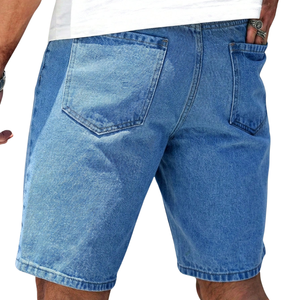 Pantalones Cortos de Mezclilla Rectos para Hombre, Lavado Claro, Desgastados, Transpirables, Ajuste Regular, Algodón, Casuales, Verano, Rotos, Cómodos, Uso Diario - Product Image 2
