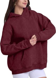 Sudadera con Capucha Extra Grande para Mujer, Otoño-Invierno 2025, 100% Algodón, Manga Larga, Cómoda, Estilo Casual Urbano - Product Image 3