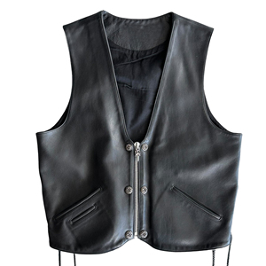 Chaleco de Cuero Premium para Hombre, Chaleco de Motociclista, Piel de Vacuno Genuina, Proveedor Mayorista - Product Image 5