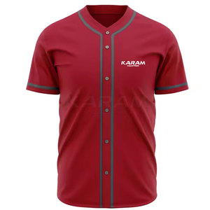 Customized Logo Breathable Short Sleeve Lightweight Durable Material <b>Baseball</b> Jersey Premium Quality Unisex Adults OEM Service - Product Image 1